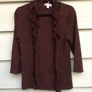 Coldwater creek top size large with removable scarf around neck line